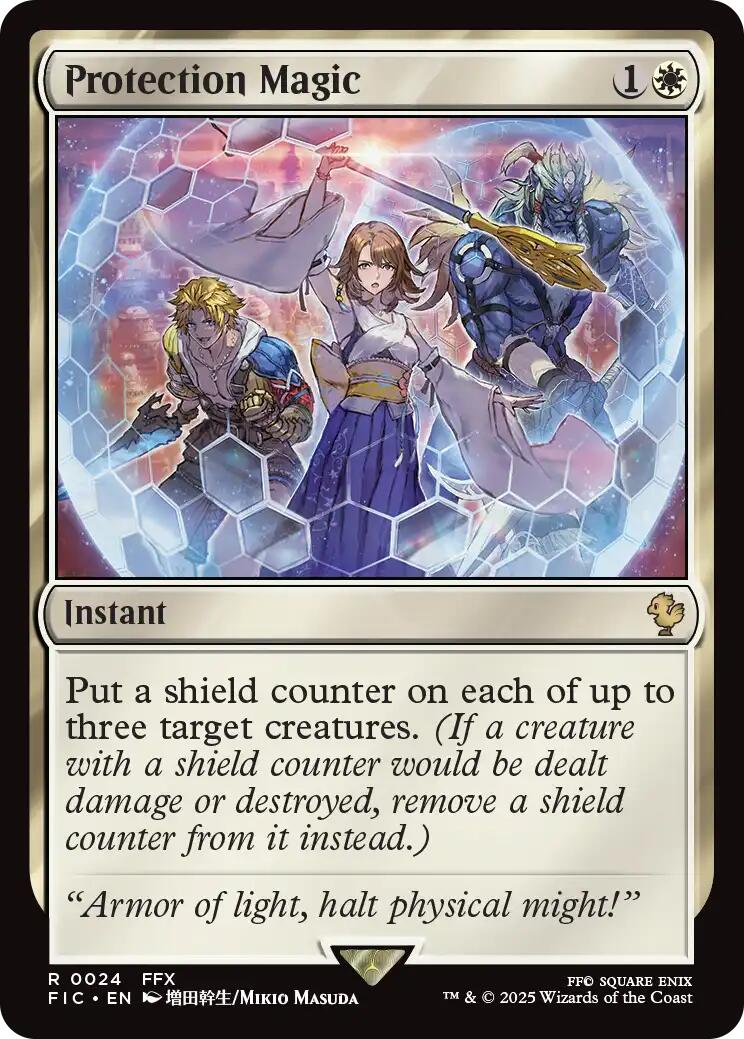 Protection Magic (Surge Foil) [FINAL FANTASY Commander] | Exor Games Bridgewater