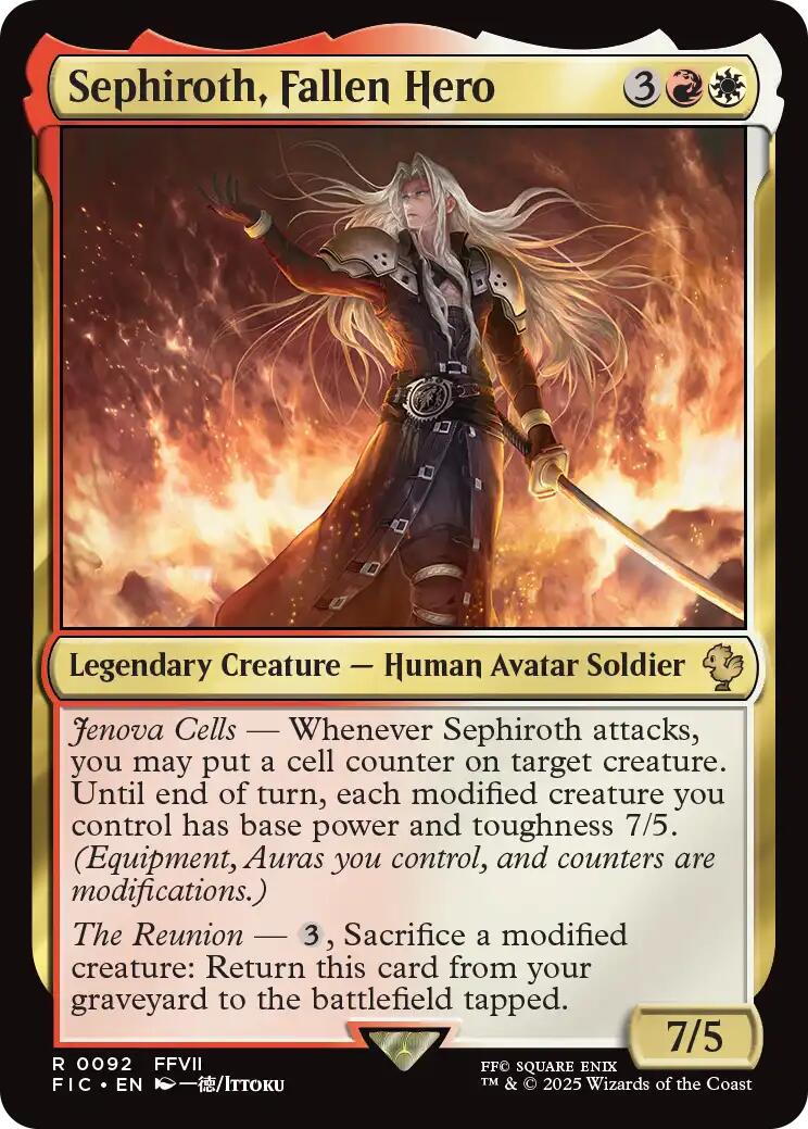Sephiroth, Fallen Hero (Surge Foil) [FINAL FANTASY Commander] | Exor Games Bridgewater