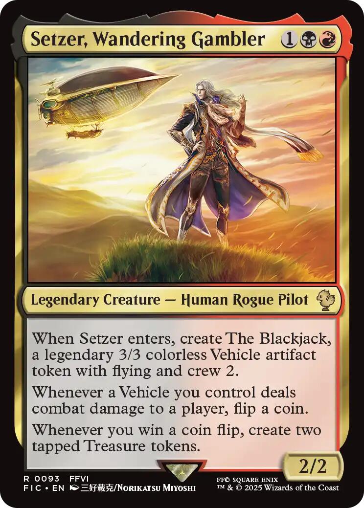 Setzer, Wandering Gambler (Surge Foil) [FINAL FANTASY Commander] | Exor Games Bridgewater