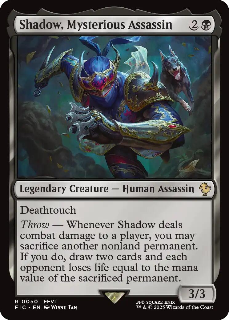 Shadow, Mysterious Assassin (Surge Foil) [FINAL FANTASY Commander] | Exor Games Bridgewater