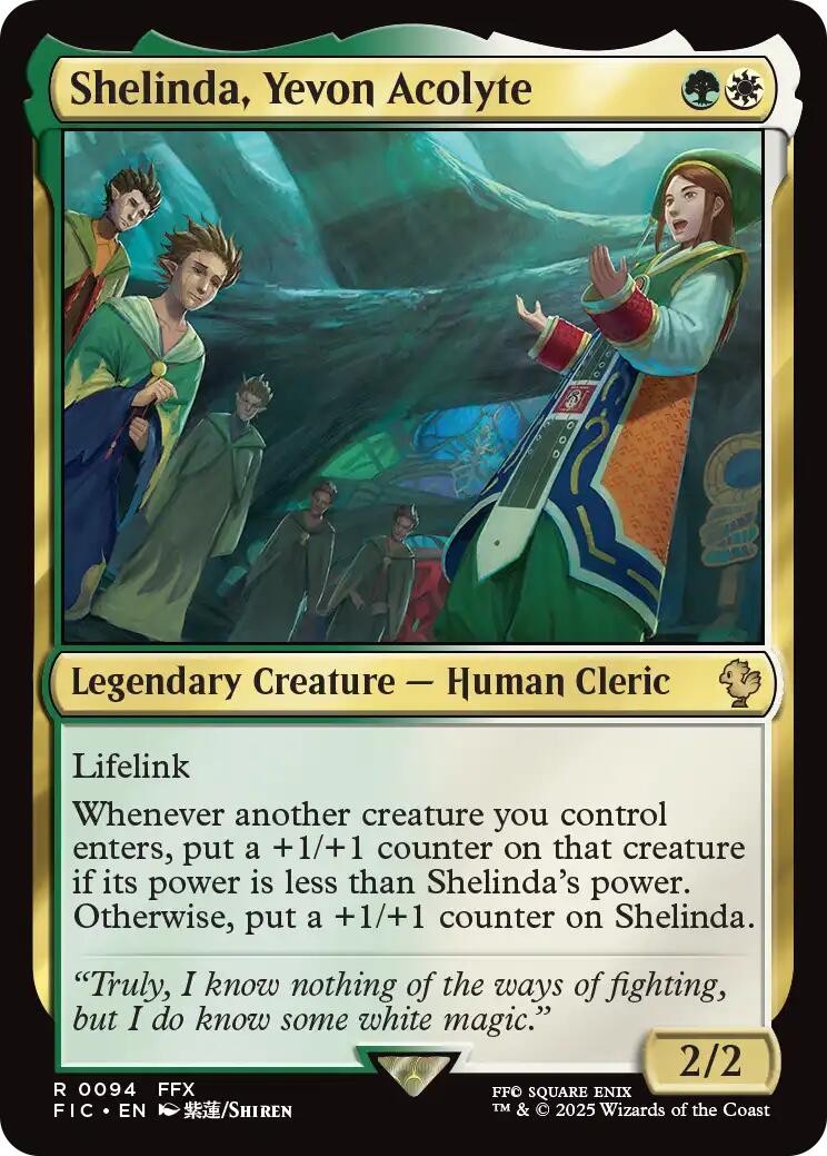 Shelinda, Yevon Acolyte (Surge Foil) [FINAL FANTASY Commander] | Exor Games Bridgewater