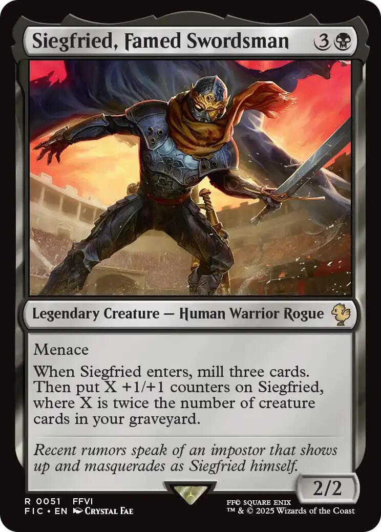 Siegfried, Famed Swordsman (Surge Foil) [FINAL FANTASY Commander] | Exor Games Bridgewater