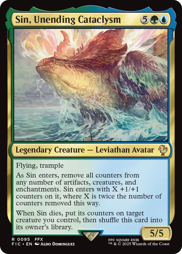 Sin, Unending Cataclysm (Surge Foil) [FINAL FANTASY Commander] | Exor Games Bridgewater