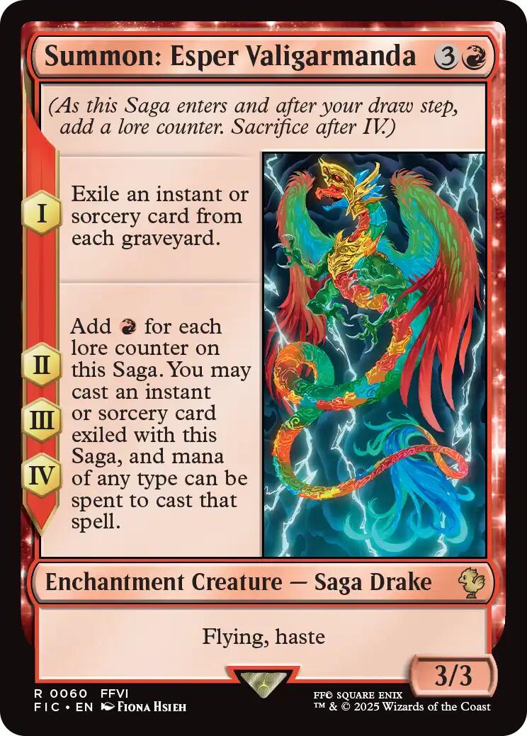 Summon: Esper Valigarmanda (Surge Foil) [FINAL FANTASY Commander] | Exor Games Bridgewater