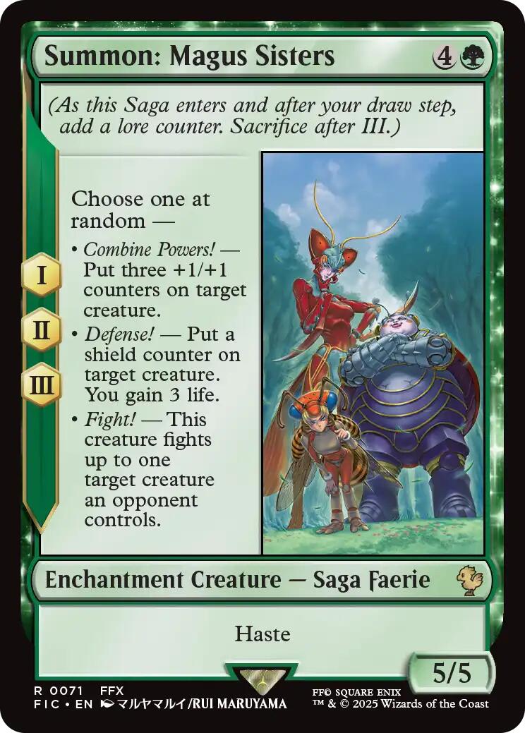 Summon: Magus Sisters (Surge Foil) [FINAL FANTASY Commander] | Exor Games Bridgewater