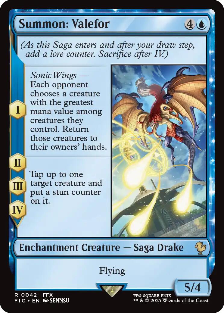 Summon: Valefor (Surge Foil) [FINAL FANTASY Commander] | Exor Games Bridgewater