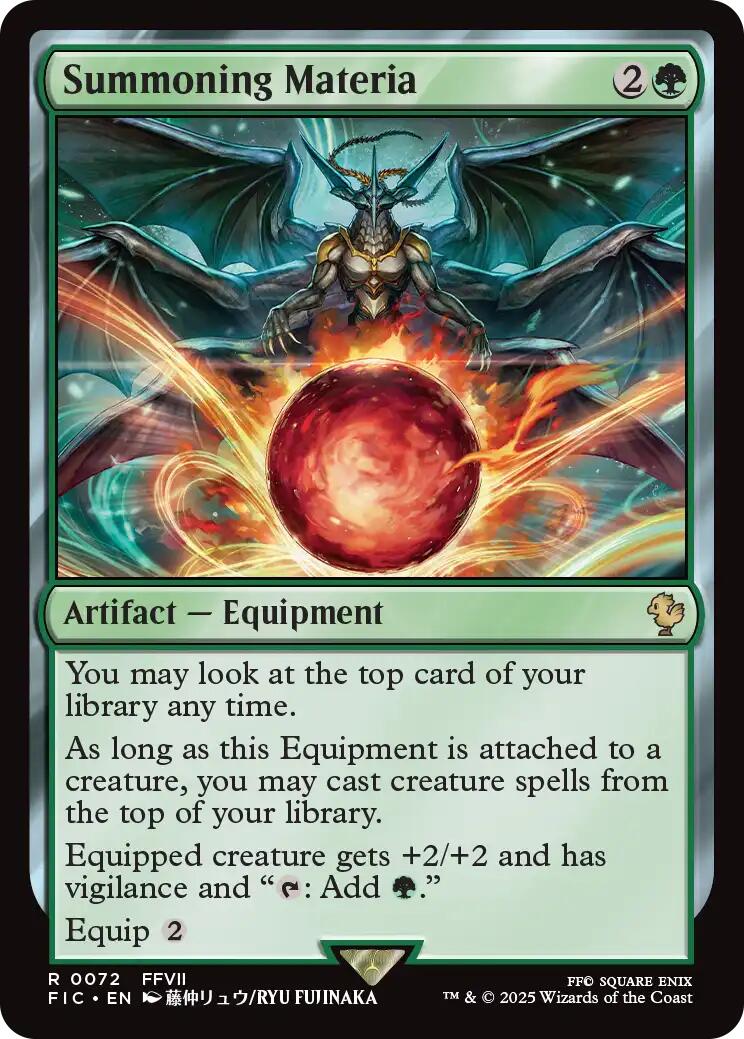 Summoning Materia (Surge Foil) [FINAL FANTASY Commander] | Exor Games Bridgewater