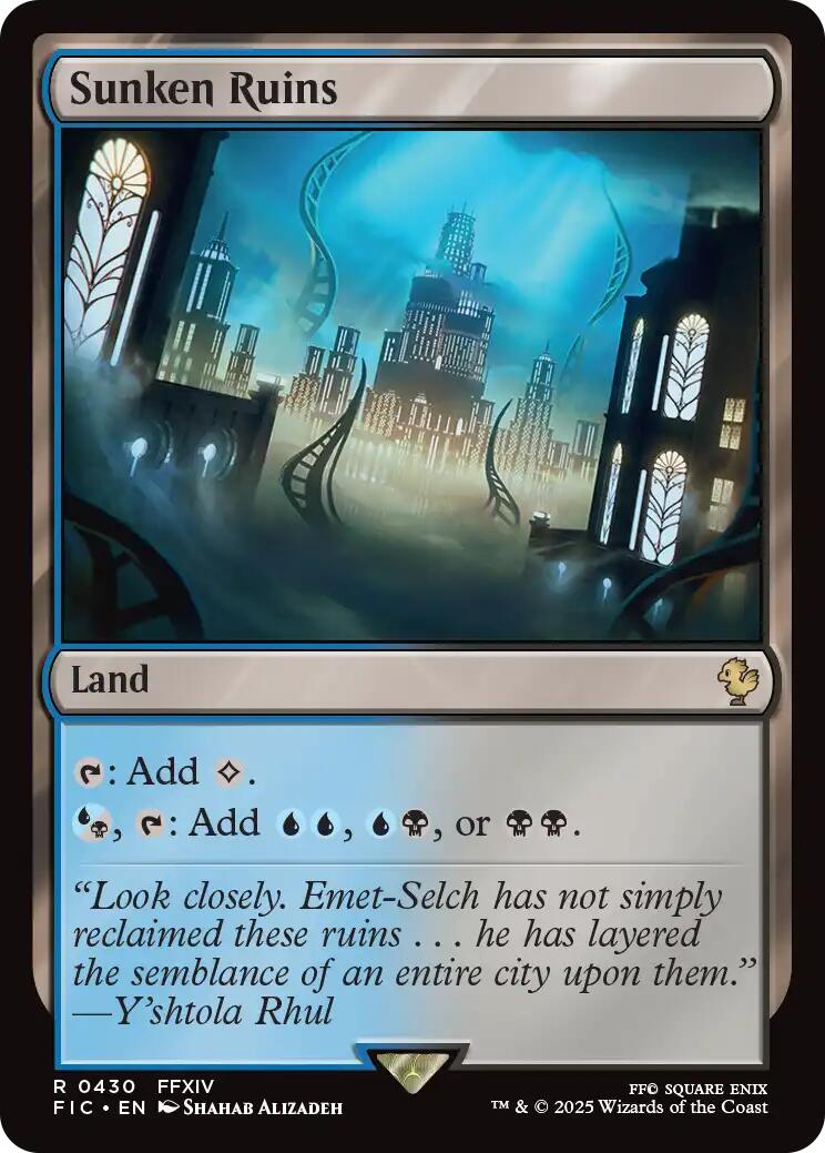 Sunken Ruins (Surge Foil) [FINAL FANTASY Commander] | Exor Games Bridgewater
