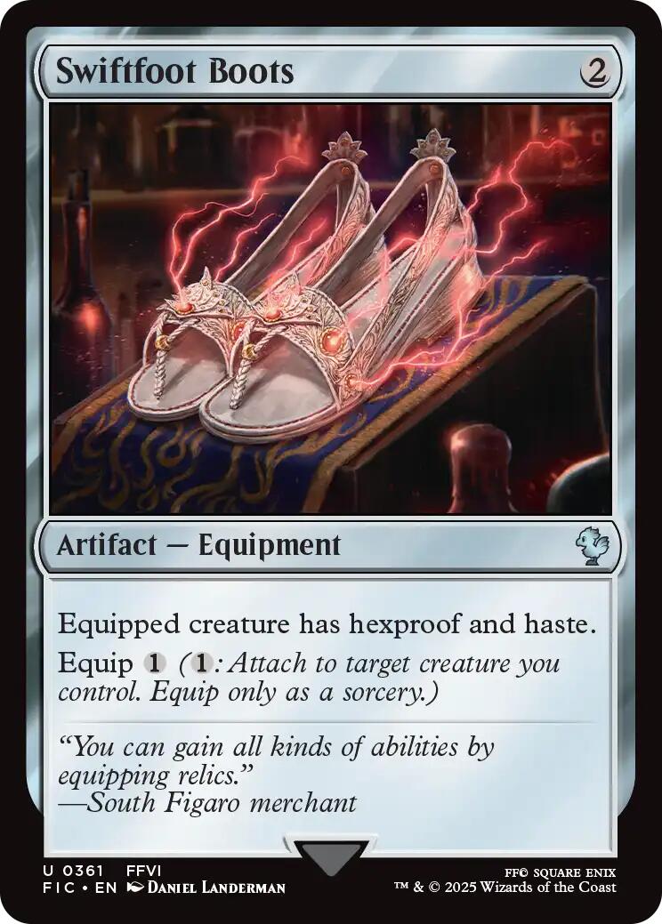 Swiftfoot Boots (Surge Foil) [FINAL FANTASY Commander] | Exor Games Bridgewater