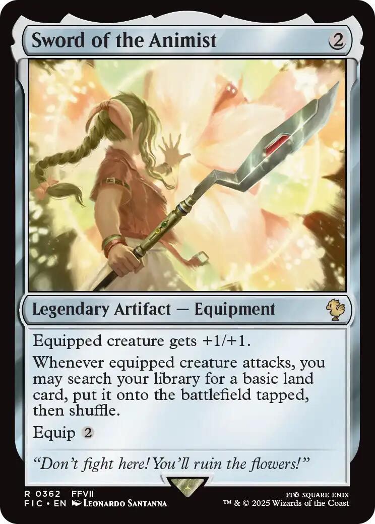 Sword of the Animist (Surge Foil) [FINAL FANTASY Commander] | Exor Games Bridgewater