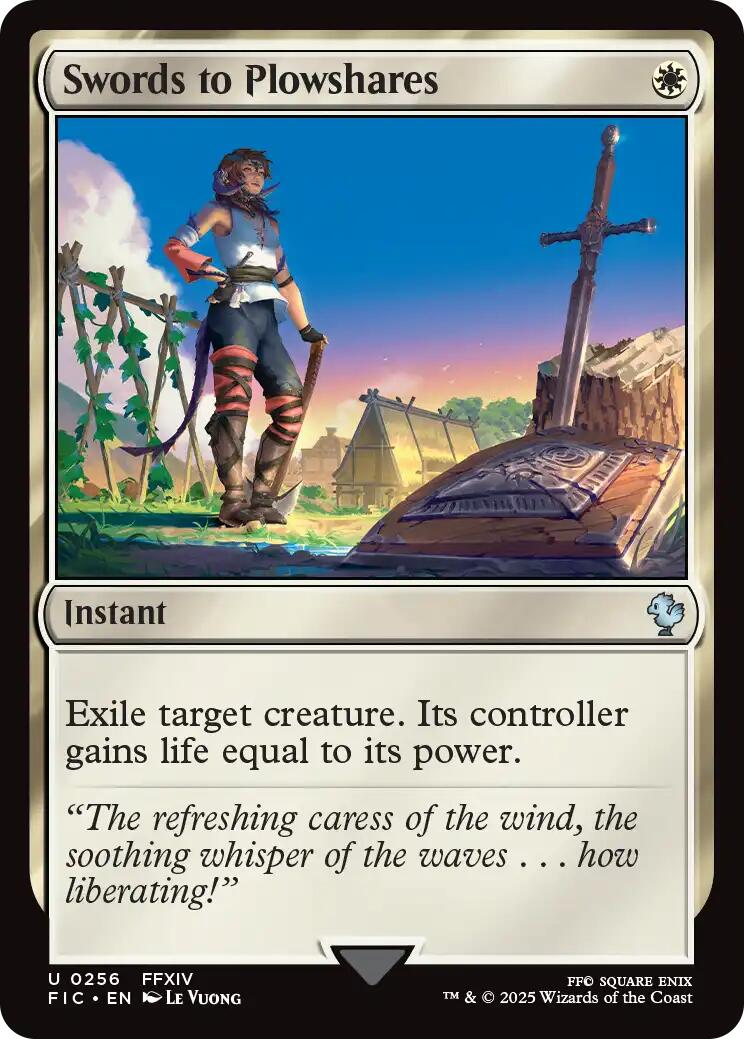 Swords to Plowshares (Surge Foil) [FINAL FANTASY Commander] | Exor Games Bridgewater