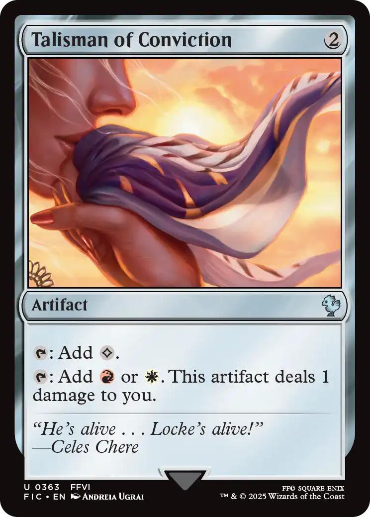 Talisman of Conviction (Surge Foil) [FINAL FANTASY Commander] | Exor Games Bridgewater