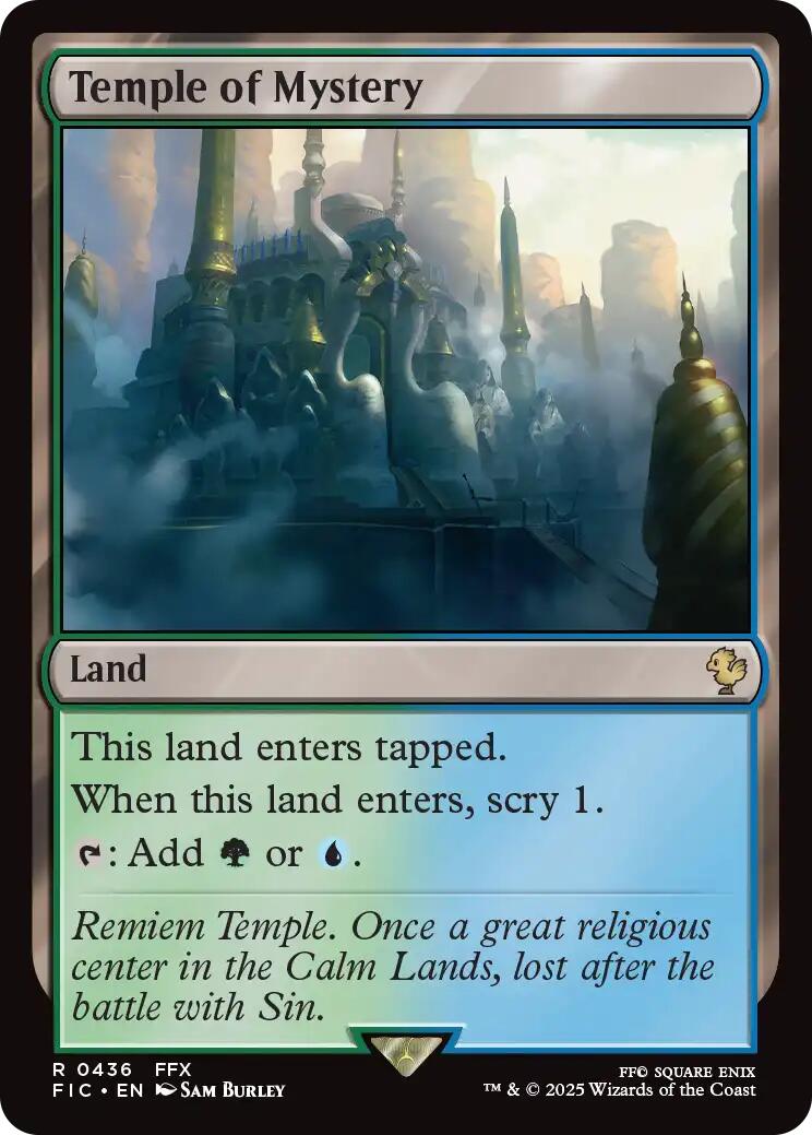 Temple of Mystery (Surge Foil) [FINAL FANTASY Commander] | Exor Games Bridgewater