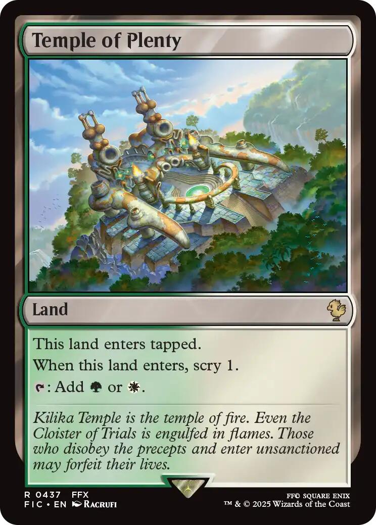 Temple of Plenty (Surge Foil) [FINAL FANTASY Commander] | Exor Games Bridgewater