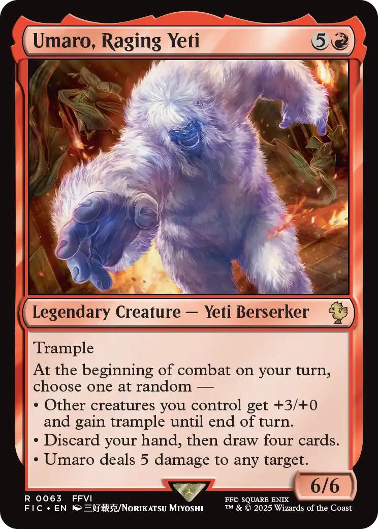 Umaro, Raging Yeti (Surge Foil) [FINAL FANTASY Commander] | Exor Games Bridgewater