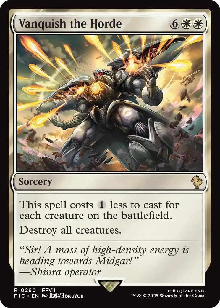 Vanquish the Horde (Surge Foil) [FINAL FANTASY Commander] | Exor Games Bridgewater
