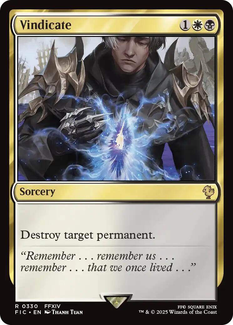 Vindicate (Surge Foil) [FINAL FANTASY Commander] | Exor Games Bridgewater