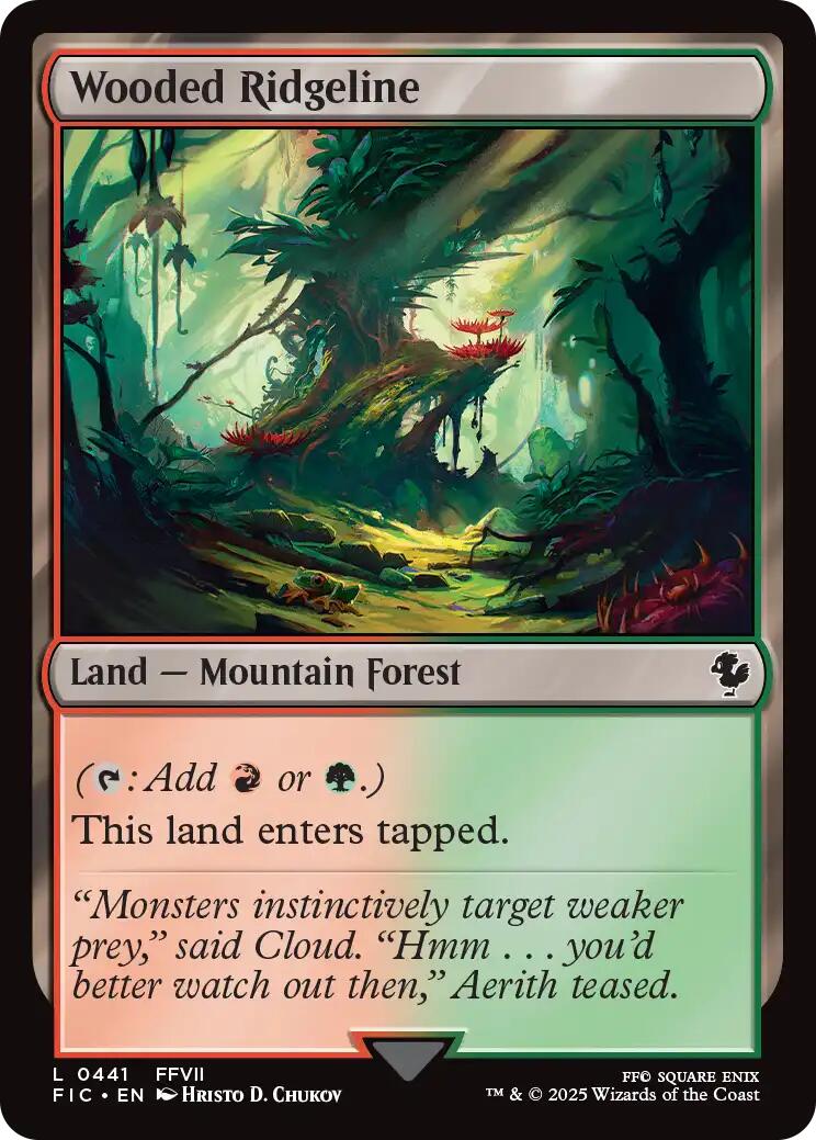 Wooded Ridgeline (Surge Foil) [FINAL FANTASY Commander] | Exor Games Bridgewater