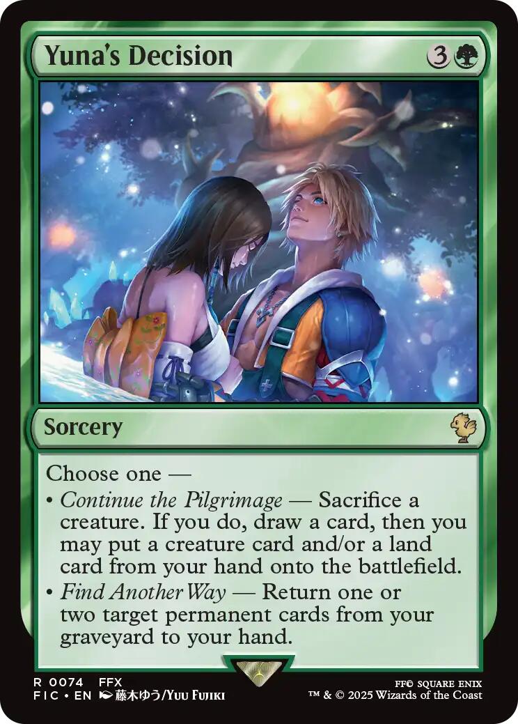 Yuna's Decision (Surge Foil) [FINAL FANTASY Commander] | Exor Games Bridgewater