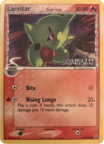 Larvitar (73/113) (Delta Species) (Stamped) [Miscellaneous Cards] | Exor Games Bridgewater