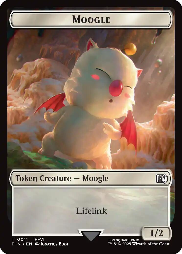 Moogle // Zombie Double-Sided Token [FINAL FANTASY Commander Tokens] | Exor Games Bridgewater
