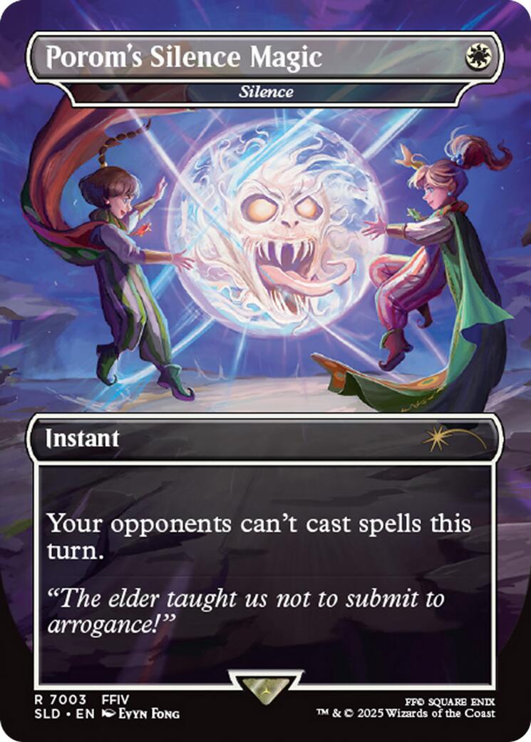 Porom's Silence Magic - Silence (Rainbow Foil) [Secret Lair Drop Series] | Exor Games Bridgewater