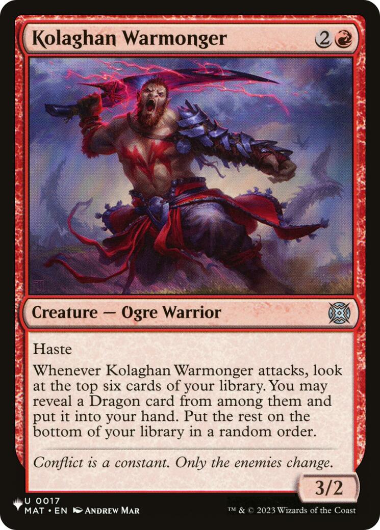 Kolaghan Warmonger [The List] | Exor Games Bridgewater