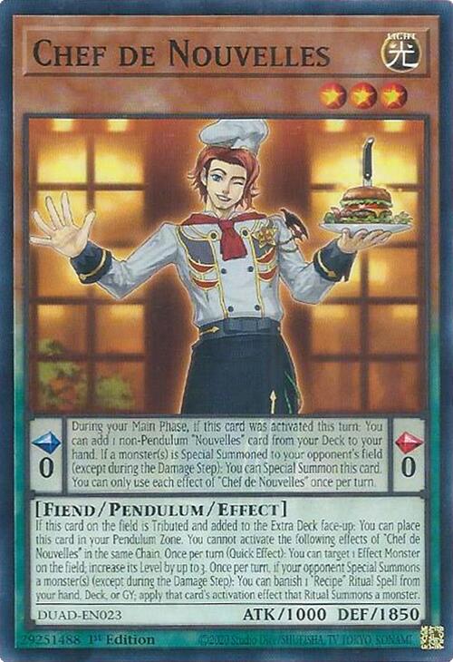 Chef de Nouvelles [DUAD-EN023] Common | Exor Games Bridgewater