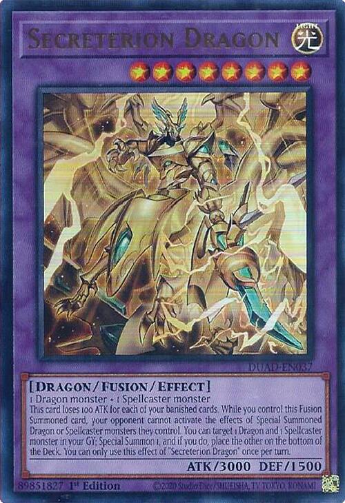 Secreterion Dragon [DUAD-EN037] Ultra Rare | Exor Games Bridgewater