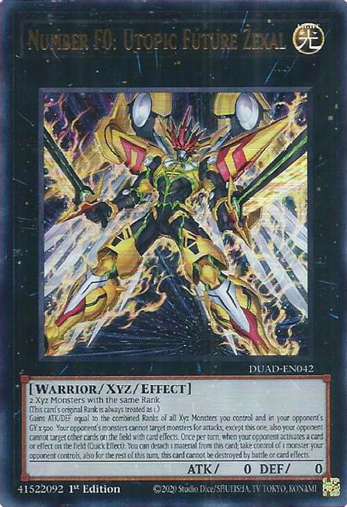 Number F0: Utopic Future Zexal [DUAD-EN042] Ultra Rare | Exor Games Bridgewater