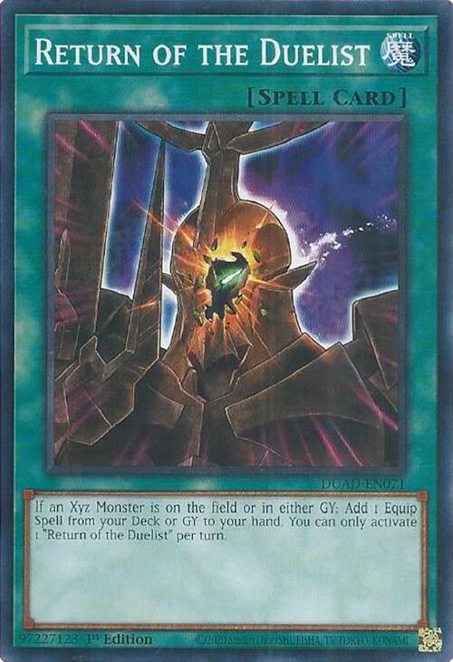 Return of the Duelist (card) [DUAD-EN071] Common | Exor Games Bridgewater