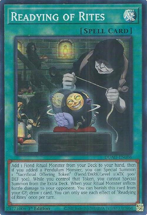 Readying of Rites [DUAD-EN086] Super Rare | Exor Games Bridgewater