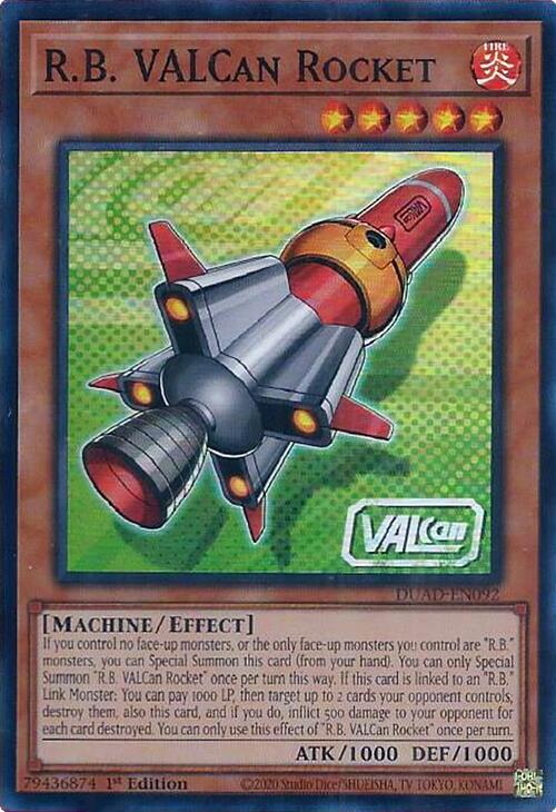 R.B. VALCan Rocket [DUAD-EN092] Super Rare | Exor Games Bridgewater