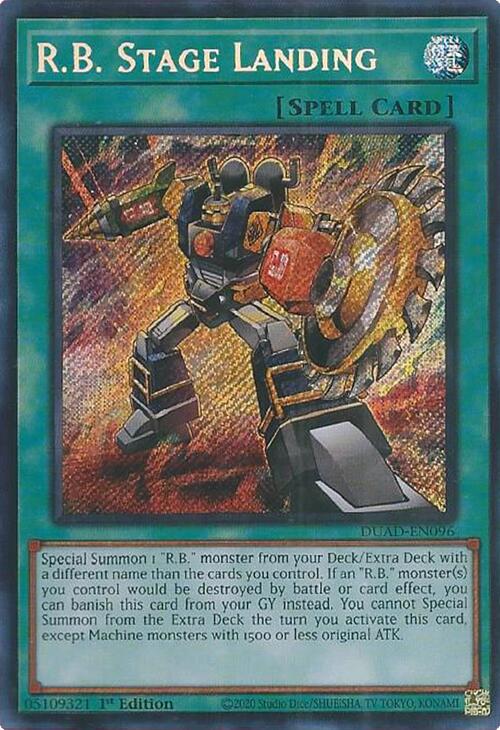 R.B. Stage Landing [DUAD-EN096] Secret Rare | Exor Games Bridgewater