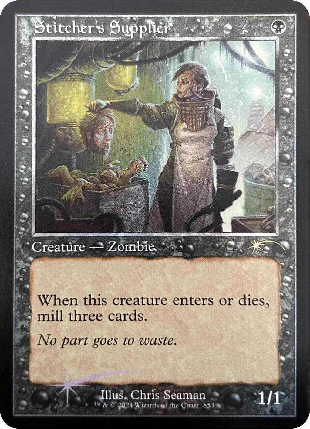 Stitcher's Supplier (Retro Frame) [Secret Lair Drop Series] | Exor Games Bridgewater
