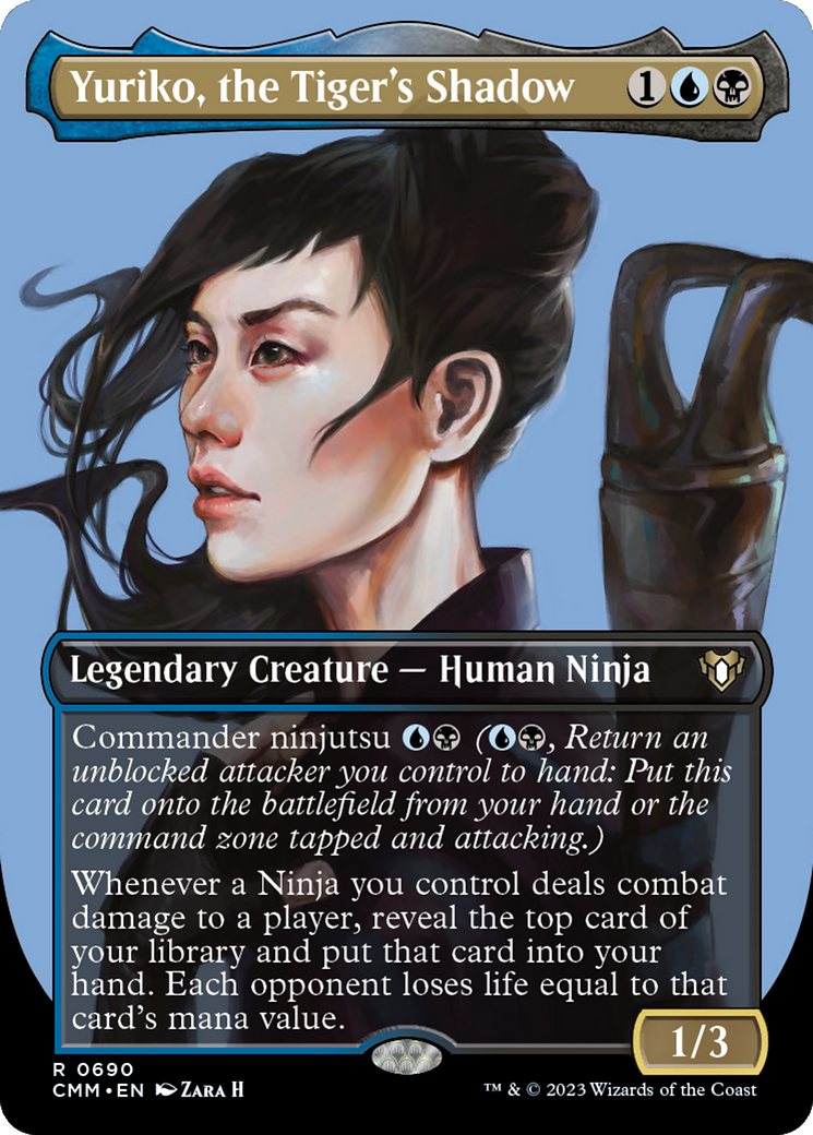 Yuriko, the Tiger's Shadow (Borderless Profile) [Commander Masters] | Exor Games Bridgewater