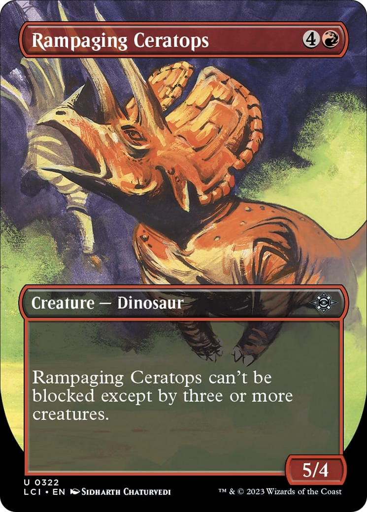 Rampaging Ceratops (Borderless) [The Lost Caverns of Ixalan] | Exor Games Bridgewater