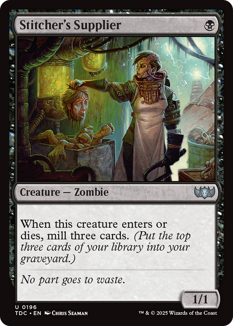 Stitcher's Supplier [Tarkir: Dragonstorm Commander] | Exor Games Bridgewater