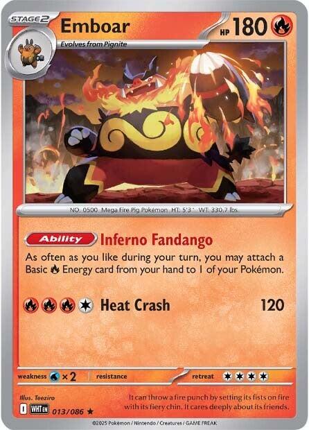 Emboar (013/086) [Scarlet & Violet: White Flare] | Exor Games Bridgewater