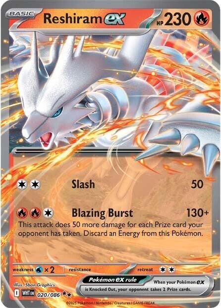 Reshiram ex (020/086) [Scarlet & Violet: White Flare] | Exor Games Bridgewater