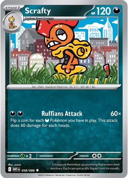 Scrafty (058/086) [Scarlet & Violet: White Flare] | Exor Games Bridgewater