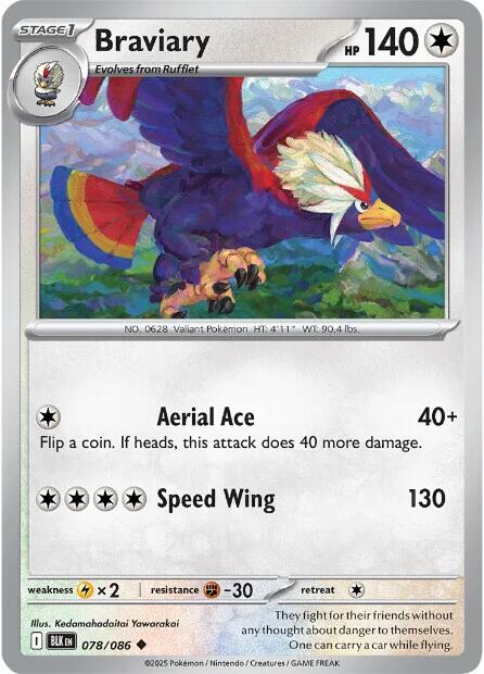 Braviary (078/086) [Scarlet & Violet: Black Bolt] | Exor Games Bridgewater