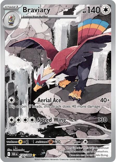 Braviary (155/086) [Scarlet & Violet: Black Bolt] | Exor Games Bridgewater