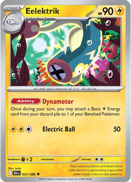 Eelektrik (031/086) [Scarlet & Violet: Black Bolt] | Exor Games Bridgewater