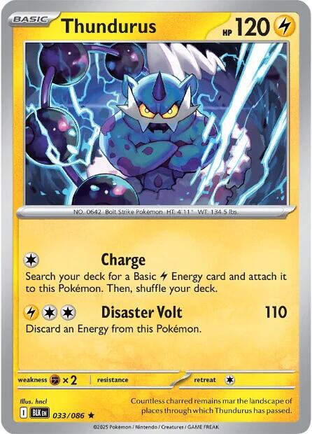 Thundurus (033/086) [Scarlet & Violet: Black Bolt] | Exor Games Bridgewater