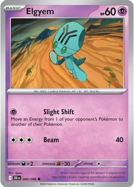 Elgyem (040/086) [Scarlet & Violet: Black Bolt] | Exor Games Bridgewater