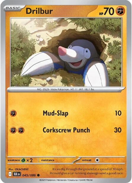 Drilbur (045/086) [Scarlet & Violet: Black Bolt] | Exor Games Bridgewater