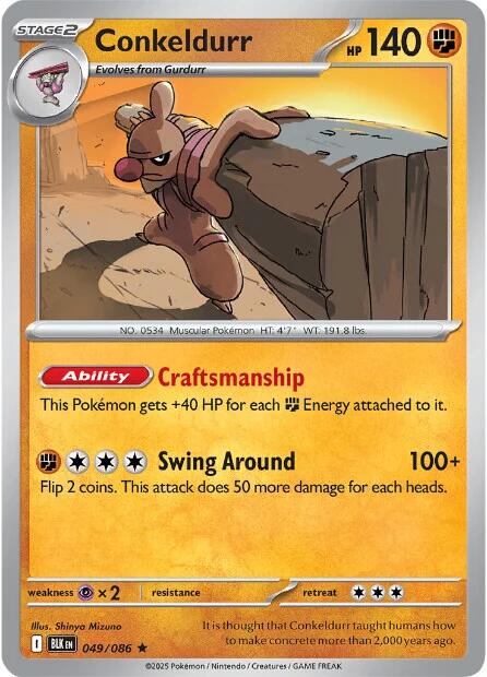 Conkeldurr (049/086) [Scarlet & Violet: Black Bolt] | Exor Games Bridgewater