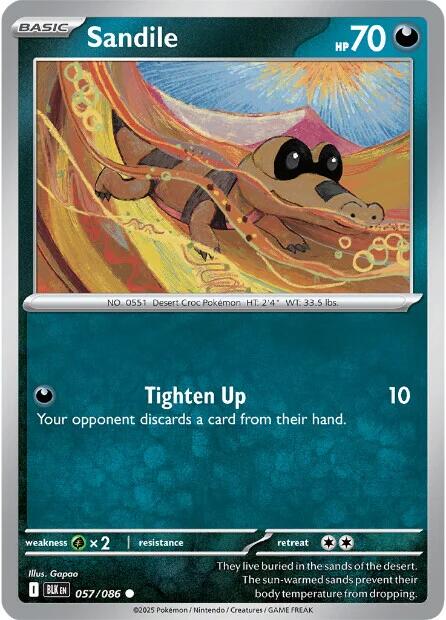 Sandile (057/086) [Scarlet & Violet: Black Bolt] | Exor Games Bridgewater