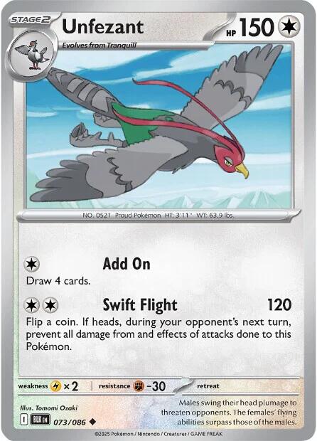 Unfezant (073/086) [Scarlet & Violet: Black Bolt] | Exor Games Bridgewater